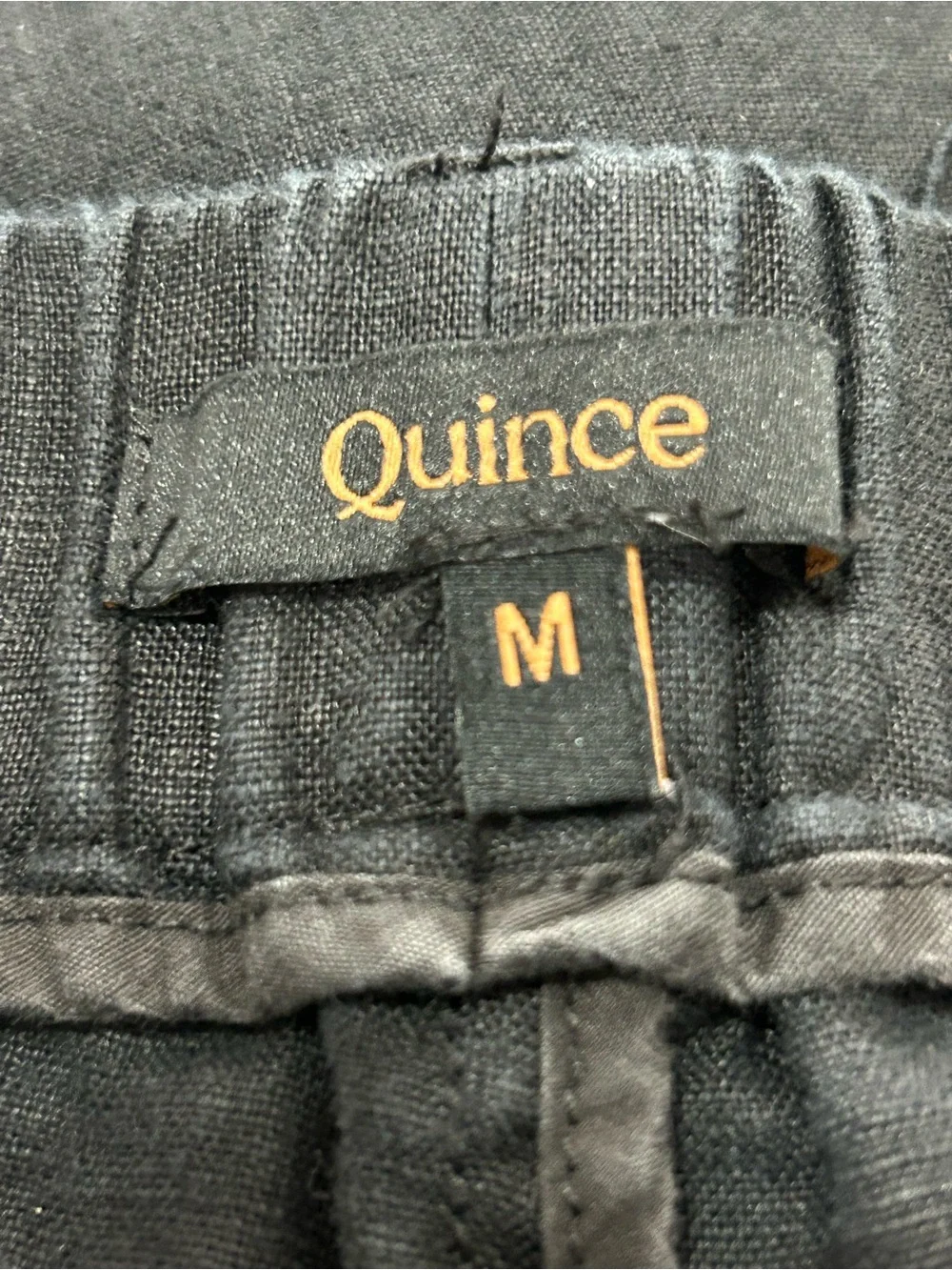 Quince Pants Womens Medium Black Coastal Bohemian Organic Capsule Minimalist